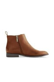 Bottines Chelsea en cuir pour femmes de Lands' End Cognac