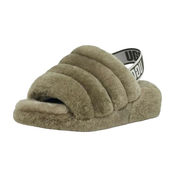 Claquettes Fluff Yeah pour femmes Ugg 1095119 Olive brûlée