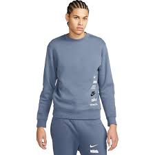 Sweat à capuche Nike Club Fleece Crew pour homme - bleu diffus DX0781-491