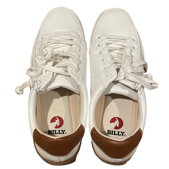 Billy Women's Stylish White Brown Sneaker Low bottom