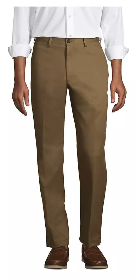 Pantalones chinos de corte tradicional sin planchado para hombre de Lands' End