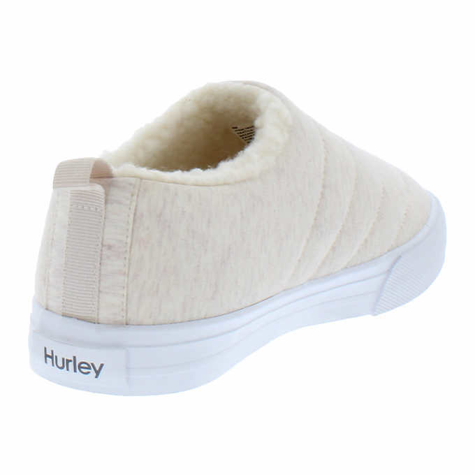 Hurley Women's Natural Beige Arlo Puff Clog Slip-On Shoes