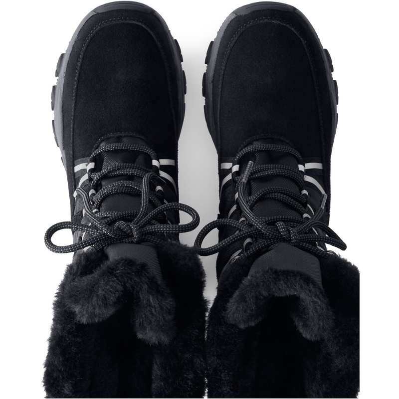 Bottes de neige noires Expedition pour femmes de Lands' End