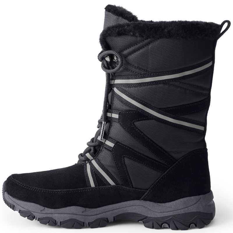 Bottes de neige noires Expedition pour femmes de Lands' End