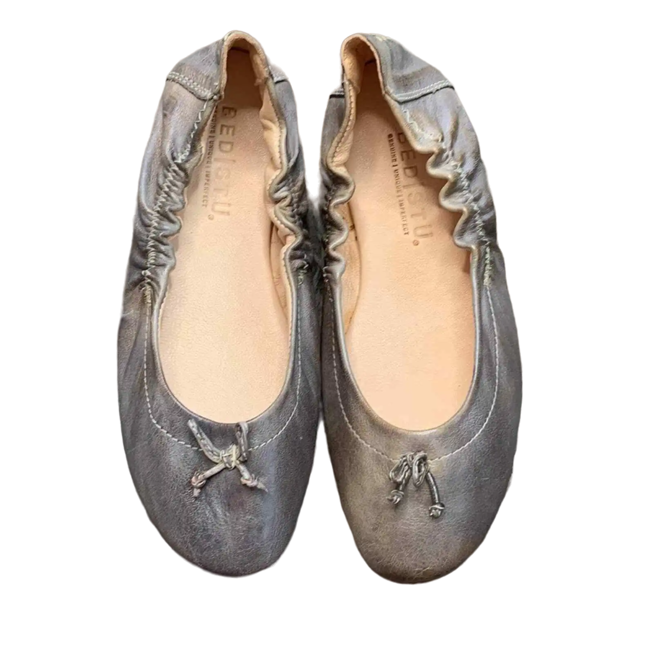 Ballerines en cuir rustiques taupe Bosworth pour femmes de Bedstu, taille 6 