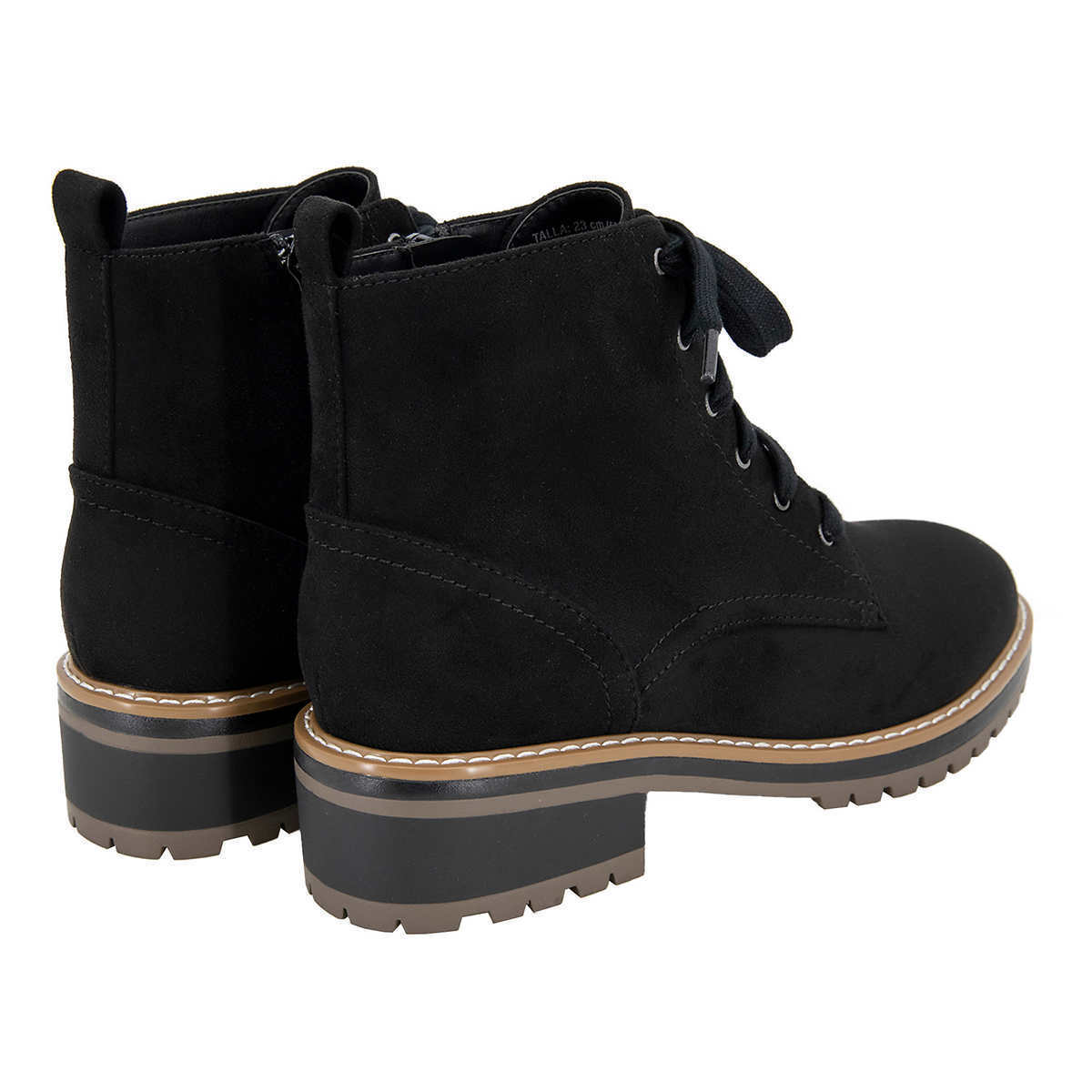 Bottes à lacets pour femmes Kasha de Kensie avec fermeture éclair latérale, noires