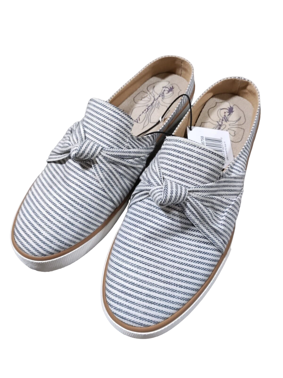 Chaussures à enfiler Margaritaville pour femmes, mules nouées, gris/blanc