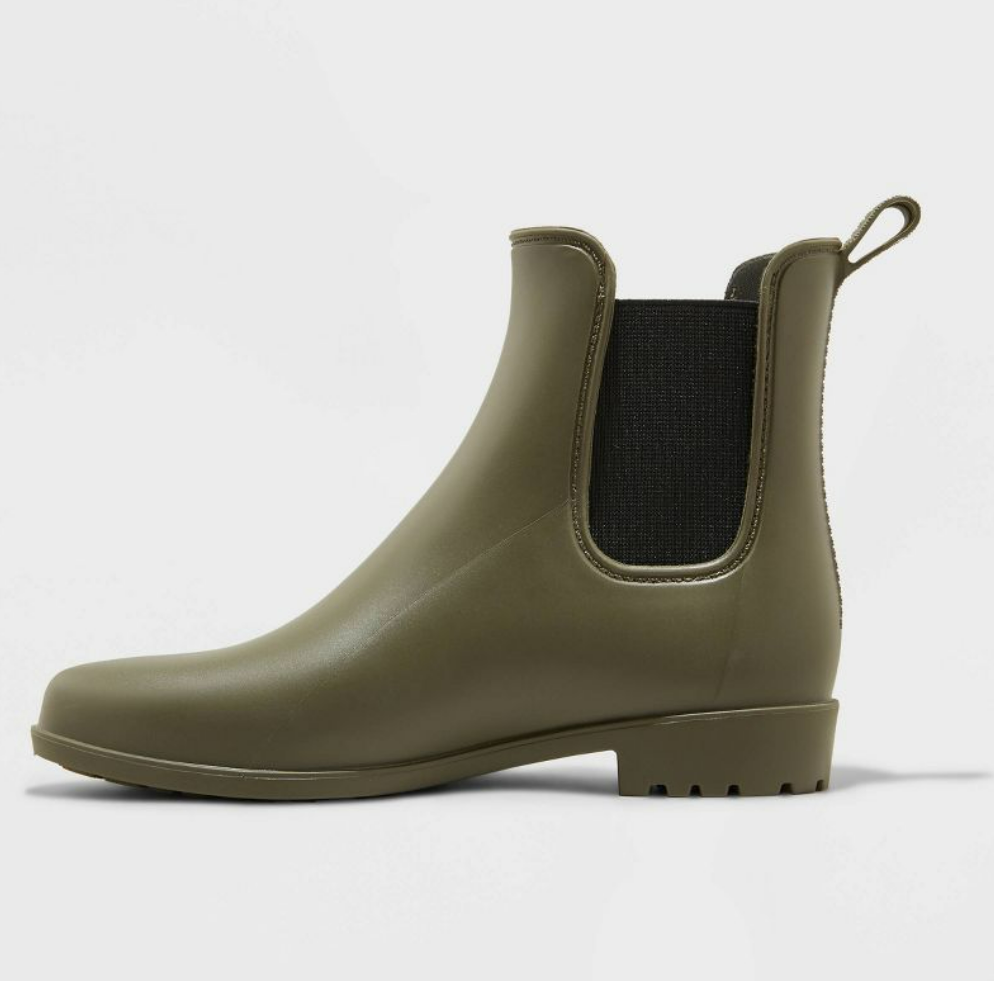 Bottines pour femme vert olive